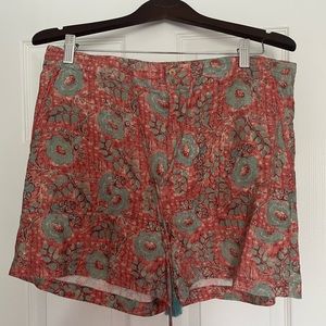 NWT $138 Johnny Was Workshop Linen Walking Short Size M. 100% linen